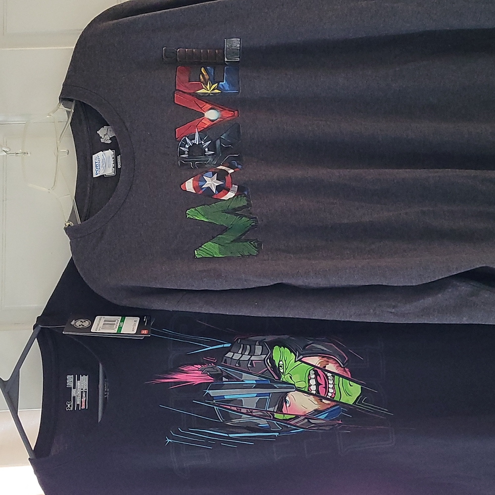 Hey Guys...Lot of 2 shirts, Thor & Hulk Under Armour New, L. Marvel XL